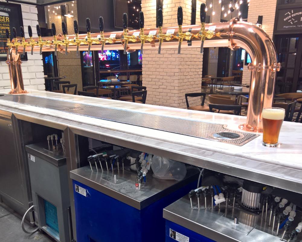 15 beer taps bridge copper extra cold