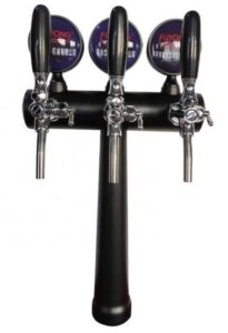3 taps T bar black beer tower F98B12-3
