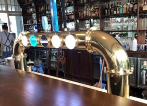 5beer taps on Presmann gold coated beer bridge