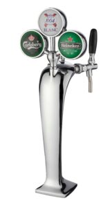 Compact 3 taps beer font F98B3-3 back side