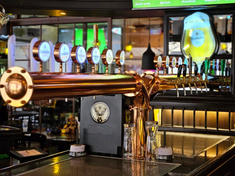 Double sided German draught beer bridge copper