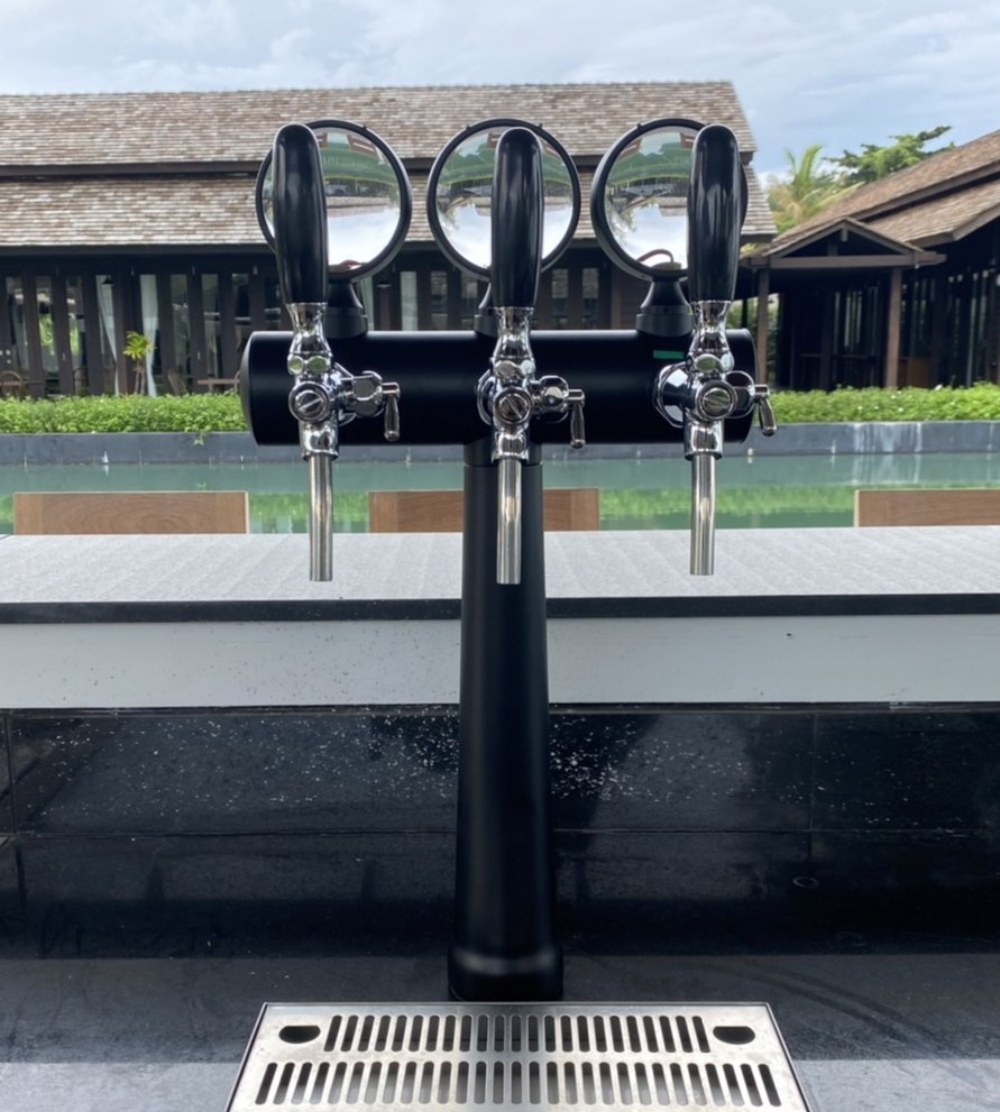 Fuyong Beer taps in 5 star beach resort