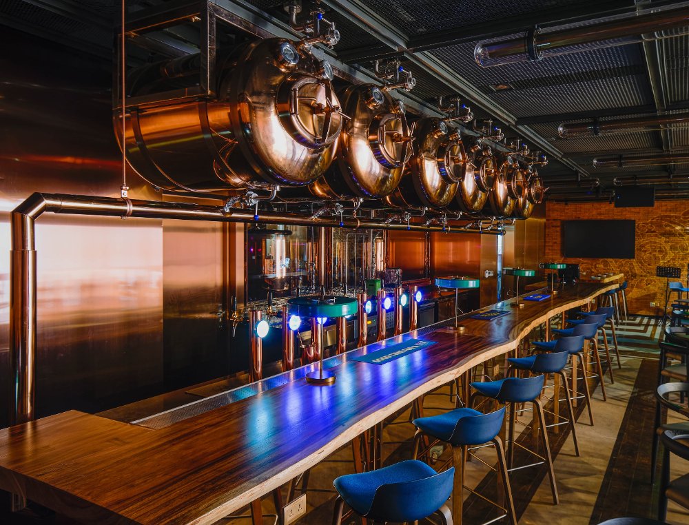 Micro Brewery single beer taps