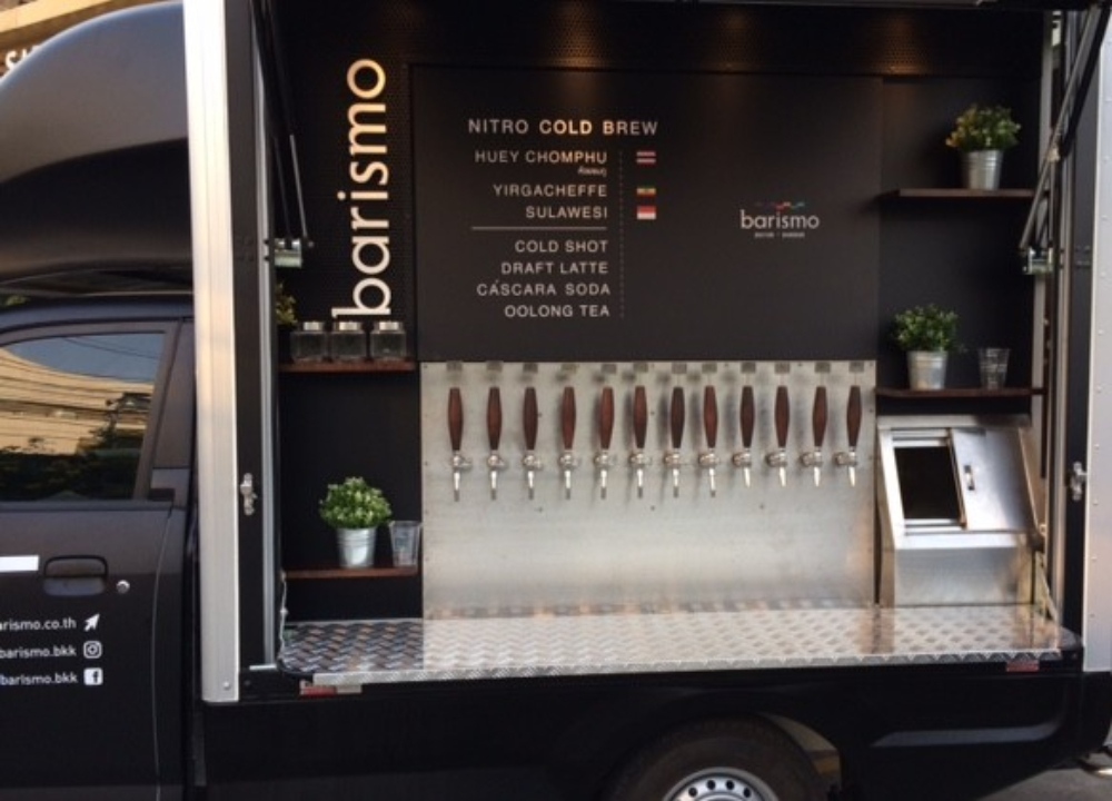 Truck with nitro coffee on taps